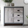 Balcombe Wooden Sideboard In Grey With 1 Door And 3 Drawers