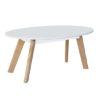 Benecia Wooden Oval Coffee Table In White