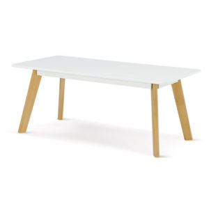 Benecia Wooden Coffee Table Rectangular In White