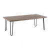 Boroh Wooden Coffee Table With Black Metal Legs In Natural