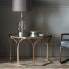 Canterbury Octagonal Glass Coffee Table In Gold