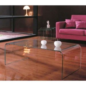 Cascade Rectangular Glass Coffee Table In Clear