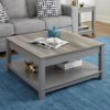 Chinnor Wooden Coffee Table In Grey And Weathered Oak