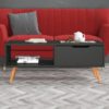 Floria Wooden Coffee Table With 1 Drawer In Grey