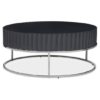 Genera High Gloss Coffee Table With Silver Steel Frame In Grey