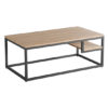Layan Latte Wooden Coffee Table With Metal Black Painted Legs