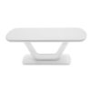 Lazzaro High Gloss Coffee Table In White With Glass Top