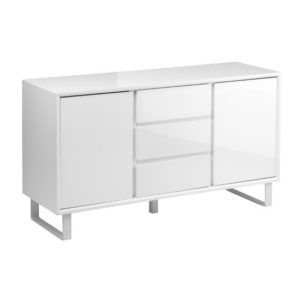 Martos High Gloss Sideboard With 2 Doors And 3 Drawers In White