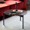 Moraine Smoked Glass Top Coffee Table With Black Oak Base