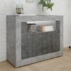 Nitro LED 2 Door Wooden Sideboard In Cement Effect And Oxide