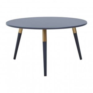 Nusakan Wooden Coffee Table In Dark Grey And Gold