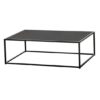 Oakhill Glass Top Coffee Table In Matt Slate And Charcoal