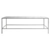 Rothmont Clear Glass Coffee Table With Silver Metal Frame