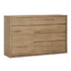 Sholka Wooden Sideboard In Oak With 1 Door And 5 Drawers
