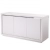 Spalding Modern Sideboard In White High Gloss With LED