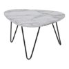 Treman Coffee Table In Marble Effect With Black Legs
