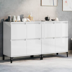 Peyton High Gloss Sideboard With 8 Doors In White