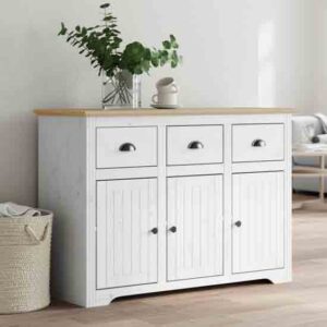 Dillon Wooden Sideboard With 3 Doors 3 Drawers In Oak And White