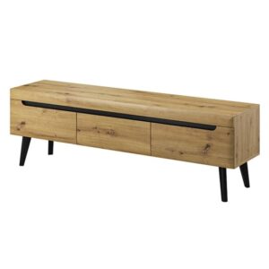 Newry Wooden TV Stand With 3 Drawers In Artisan Oak