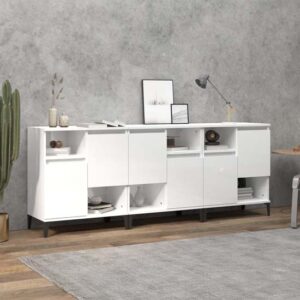 Coimbra High Gloss Sideboard With 6 Doors In White