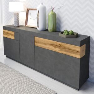 Sevilla Wooden Sideboard With 3 Doors In Matera And Oak