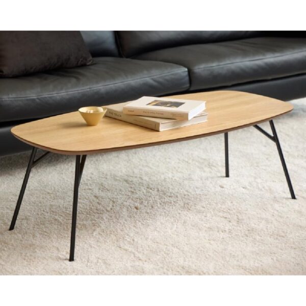 Caldwell Wooden Rectangular Coffee Table In Oak