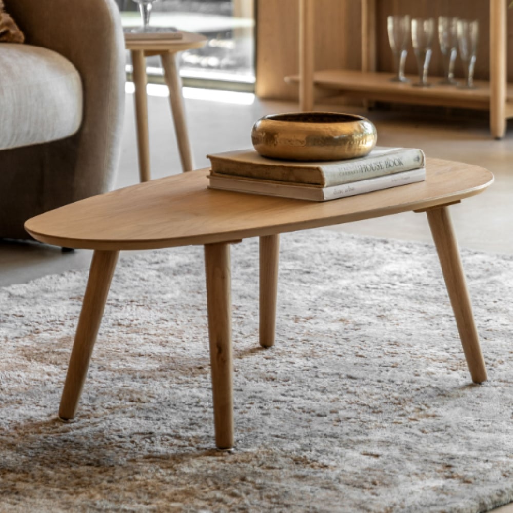 Hervey Wooden Coffee Table In Natural