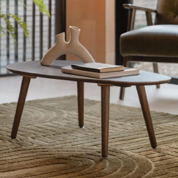 Hervey Wooden Coffee Table In Smoked