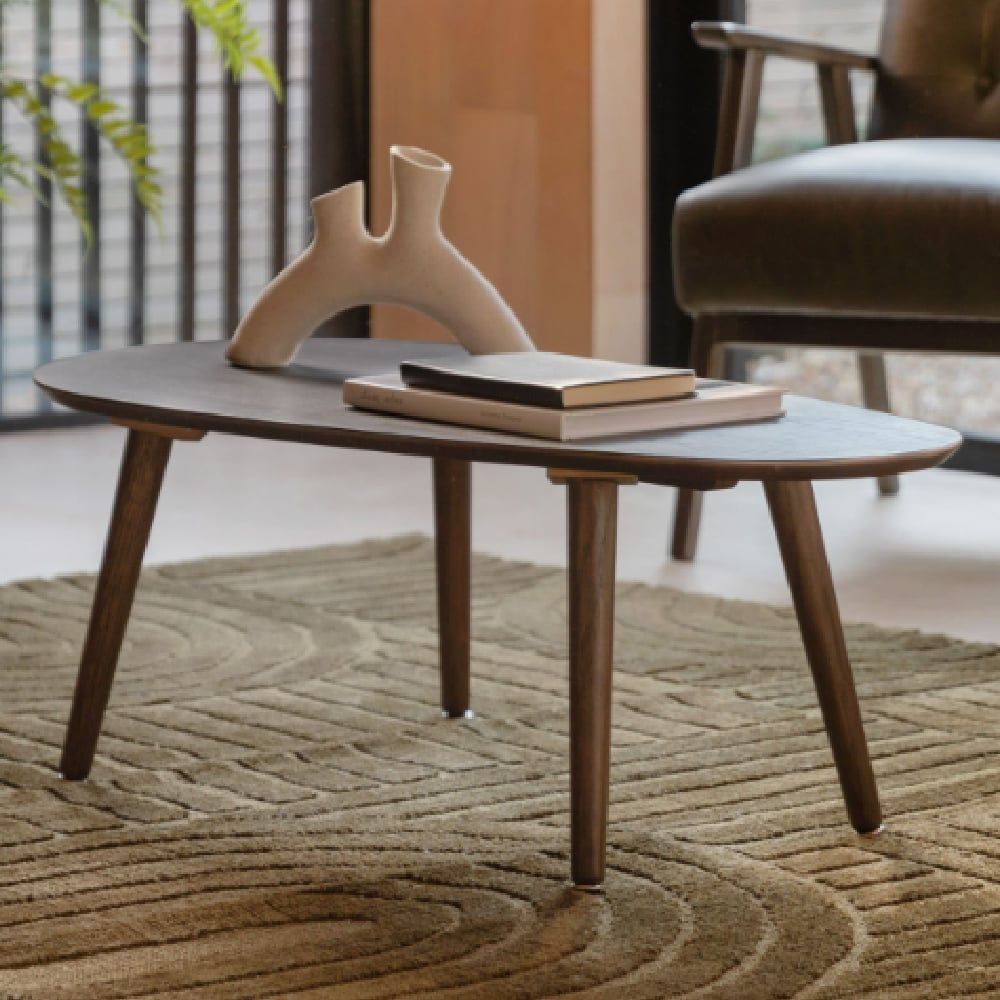 Hervey Wooden Coffee Table In Smoked