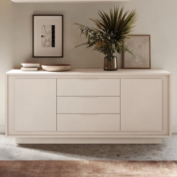 Skokie Wooden Sideboard 2 Doors 3 Drawers In Cashmere