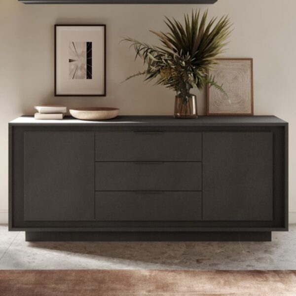 Skokie Wooden Sideboard 2 Doors 3 Drawers In Lava
