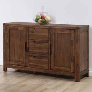 Monza Wooden Sideboard With 2 Doors 3 Drawers In Walnut