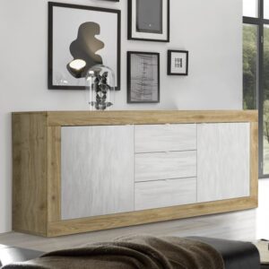 Taylor Wooden Sideboard 2 Doors 3 Drawers In Cadiz And White