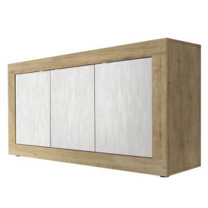 Taylor Wooden Sideboard With 3 Doors In Cadiz And White